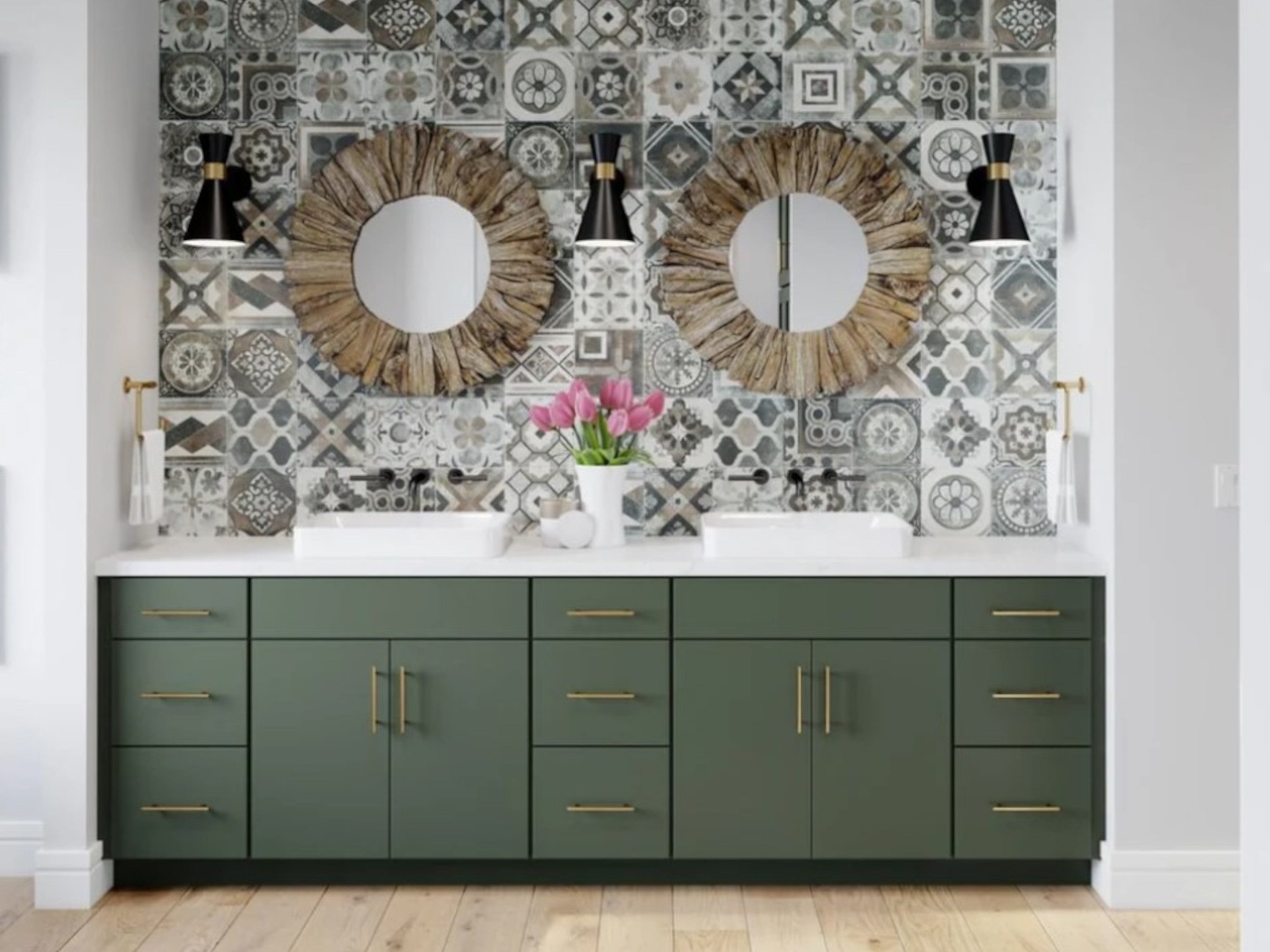 Emerald Green Bathroom Vanities tagged "Sample Doors" Nuovi Armadi