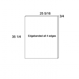 Pure Blanc Base Overlay Panel 25 5/16" X 35 5/16" X 3/4"