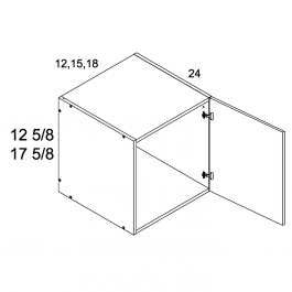 Pure Blanc 12"W x 17 3/4"H x 24"D One Door Wall