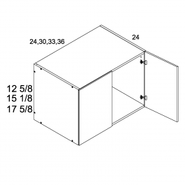 Pure Blanc 36"W x 17 3/4"H x 24"D Two Door Wall