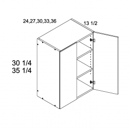 Midnight Navy 27"W x 30 5/16"H x 13.5"D Two Door Wall