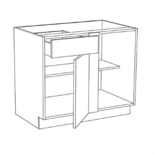 Forest Green Shaker 39" Base Blind Cabinet