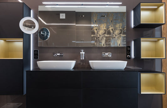 modern double sink vanity units