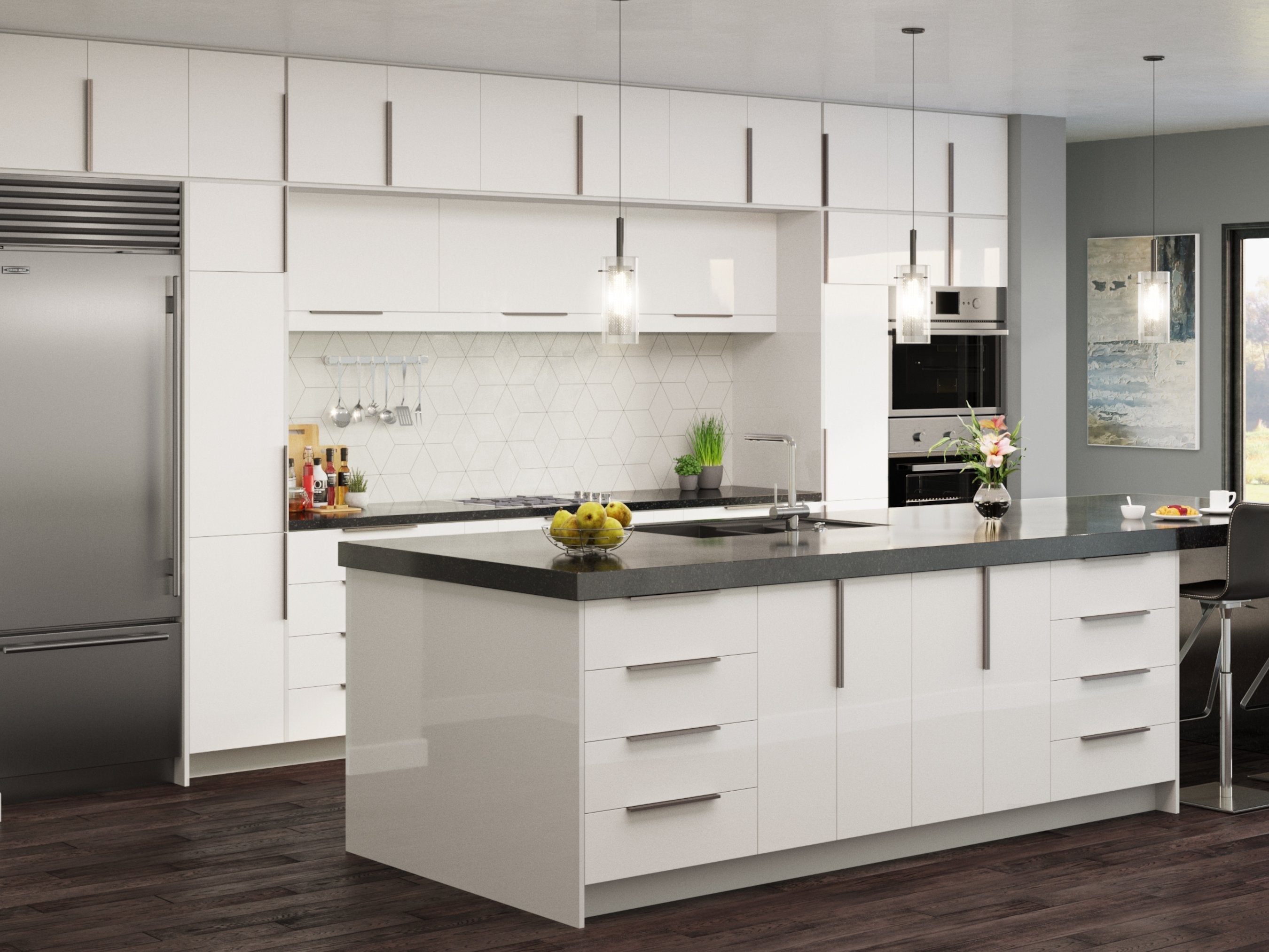 Gloss White Kitchen Cabinets Ideas