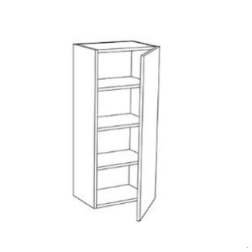 Forest Green Shaker 15" W x 42" H Wall Cabinet