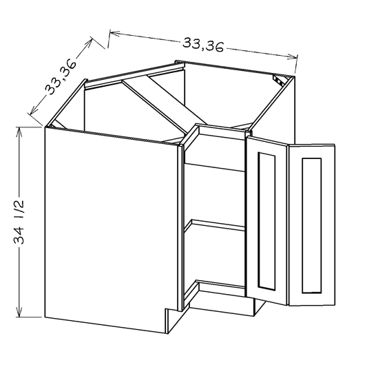 Honey Shaker 33" Base Easy Reach Cabinet