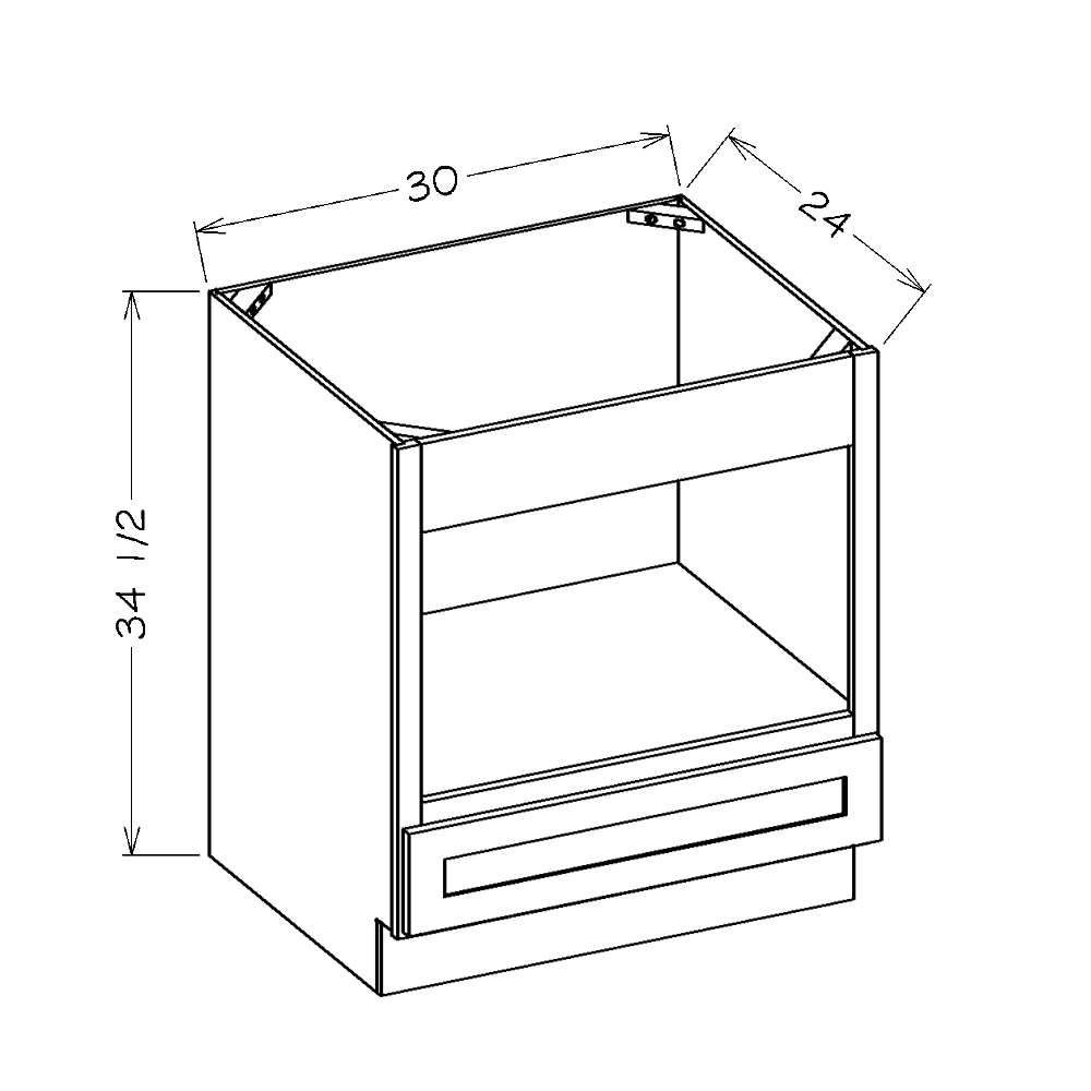 Honey Shaker 30" Microwave Base Cabinet