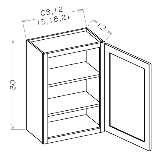 Honey Shaker 21"W x 30"H Wall Cabinet