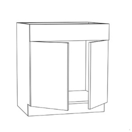 Forest Green Shaker 33" Sink Base Cabinet