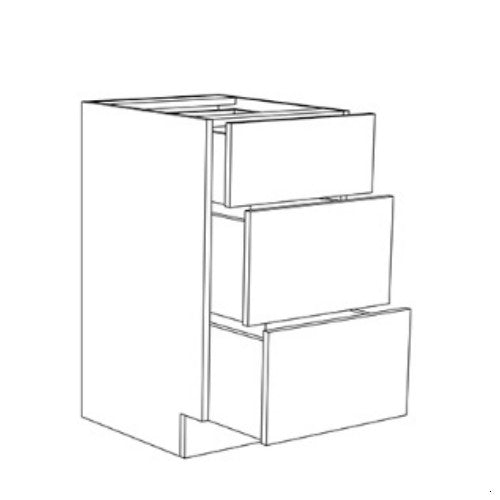 Seaside Dune Slim Shaker 18" Vanity Drawer Base Cabinet