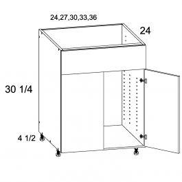 White Wood 30"W x 35 5/16"H x 13.5"D Wall Blind One Door