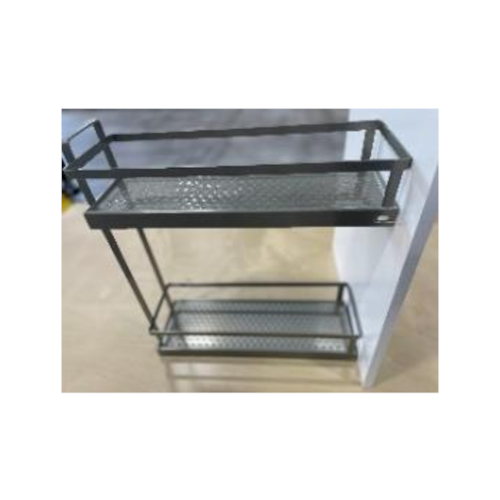 Gauntlet Gray Slim Shaker 9" Full Height Door Base Cabinet with Pullout Spice Rack