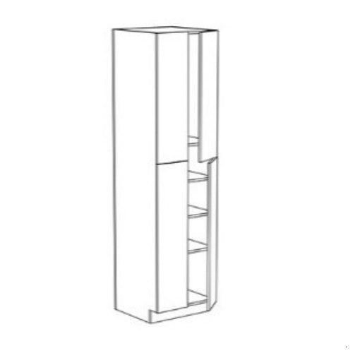 Ultra Gray 30" W x 96" H Double Door Pantry Cabinet